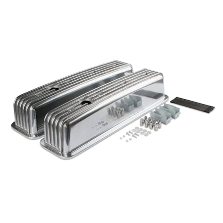 Mr. Gasket For Use With Chevy Small Block, Center Bolt, Without Breather Holes, With Baffle, Polished 6856G